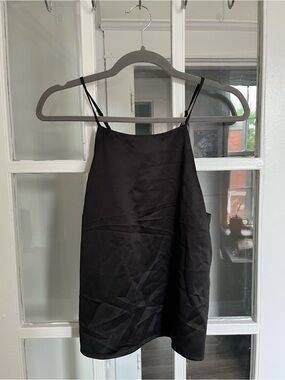 Dynamite Black Satin Camisole Top